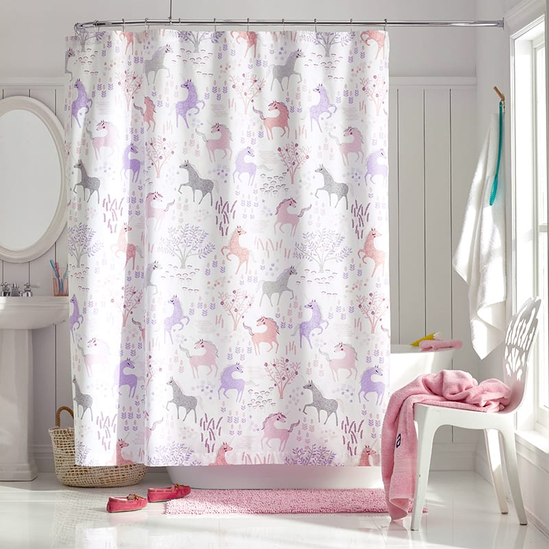 Company Kids™ Unicorn Forest Organic Cotton Percale Shower Curtain