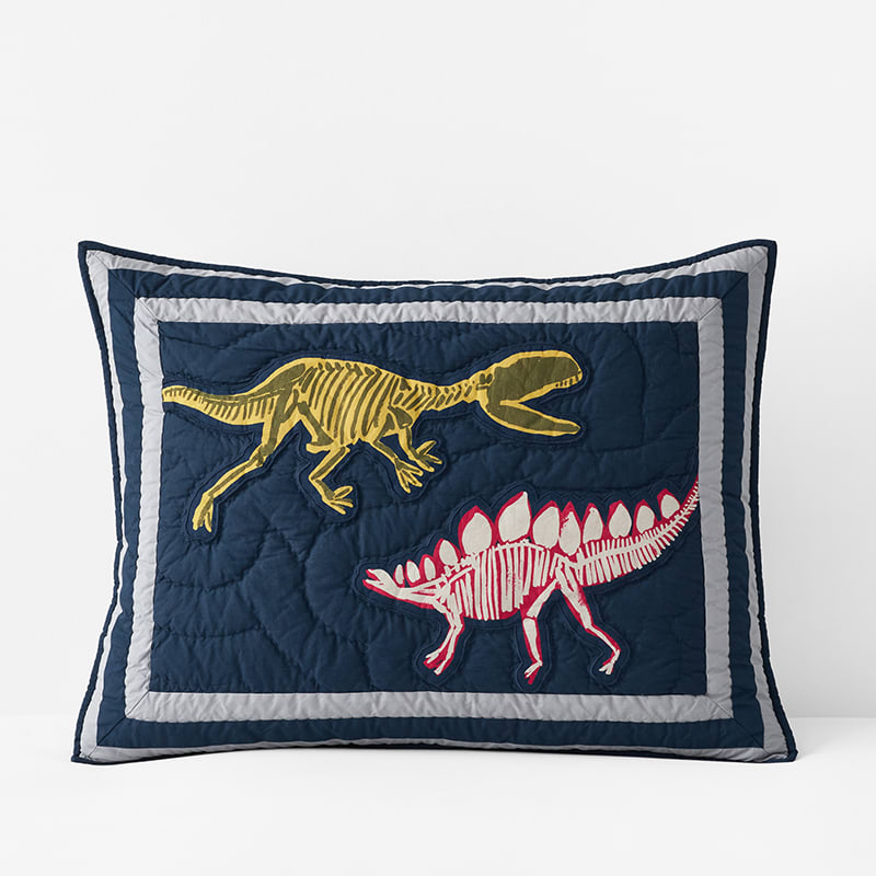 Company Kids™ Skeleton Dino Handcrafted Cotton Quilted Sham