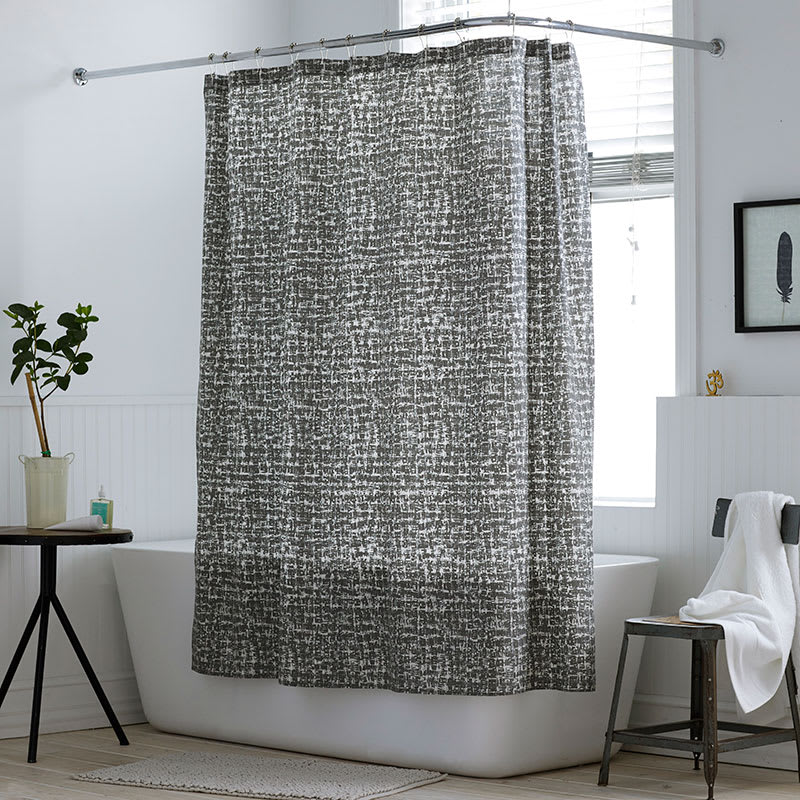 Cstudio Home Brexton Cotton Percale Shower Curtain - Bark