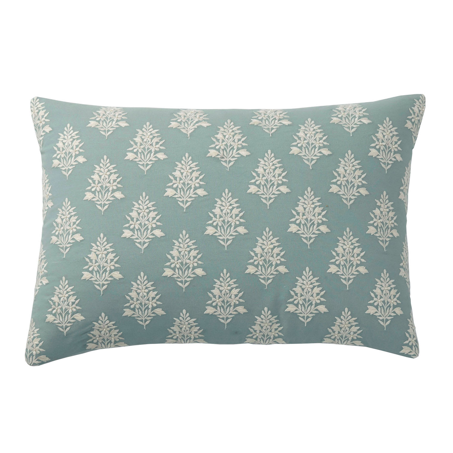 Neutral Foulard Embroidered Pillow Cover - Foulard