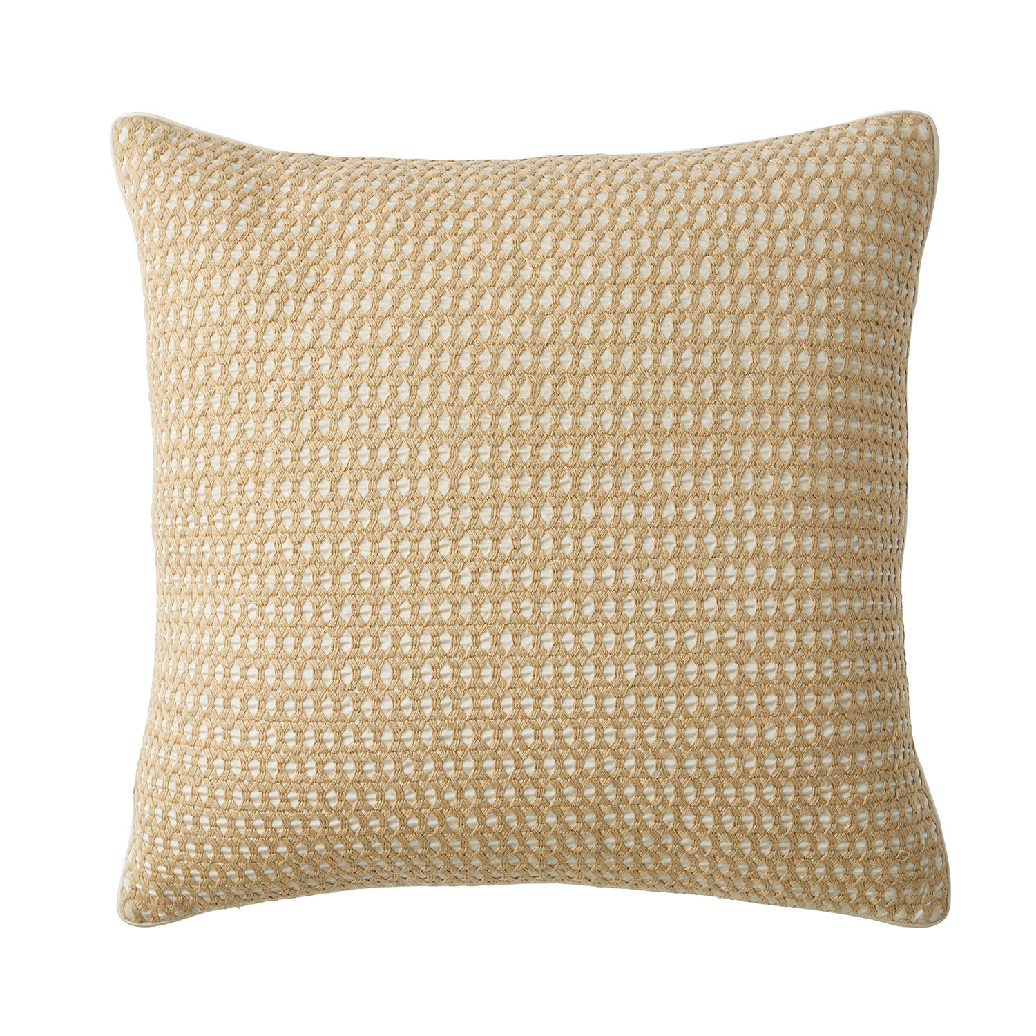 Gold Geo Embroidered Pillow Cover - Geo