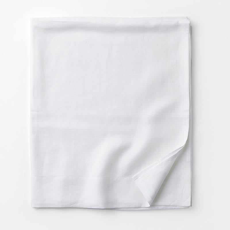Legends Hotel™ Relaxed Linen Flat Sheet - White