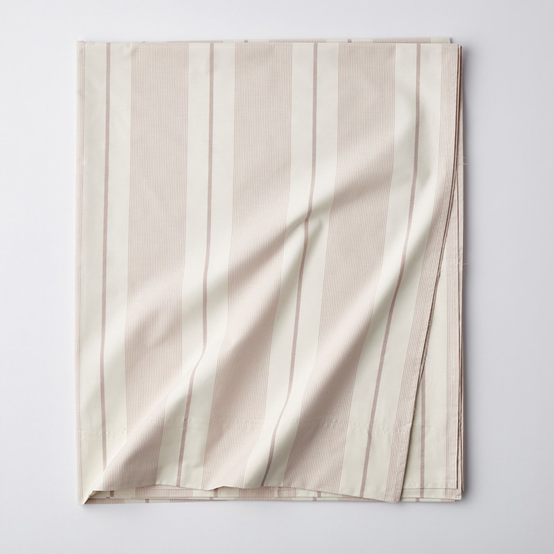 Company Cotton™ Wide Stripe Percale Flat Sheet
