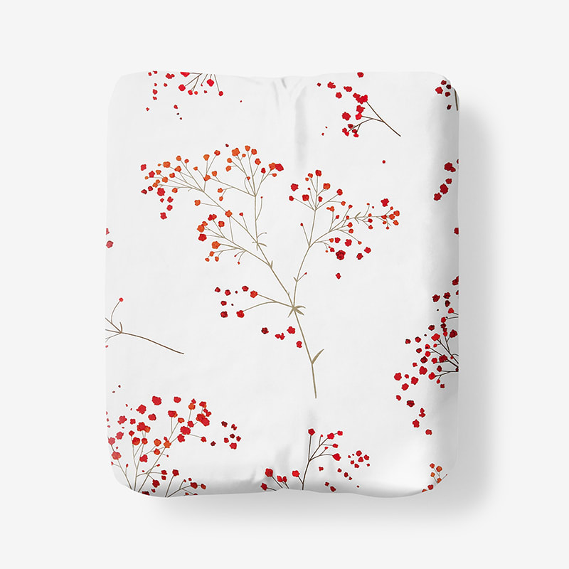 Legends Luxury™ Winter Floral Buds Sateen Fitted Sheet