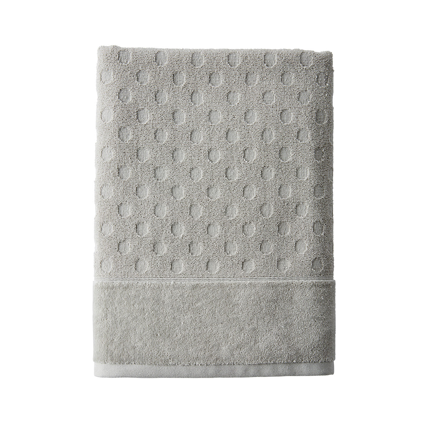 Legends Luxury™ Dot Supima® Cotton Bath Towel - Light Gray