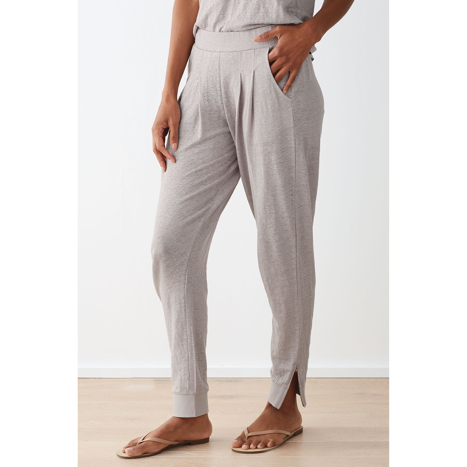 Womens Linen Jersey Pants