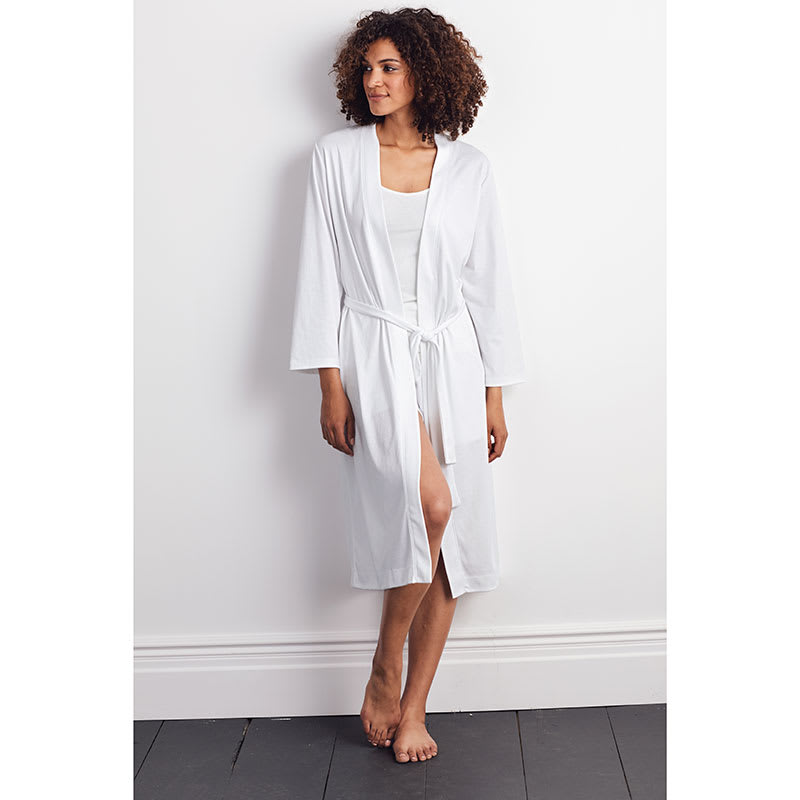 Legends Luxury™ Pima Cotton Kimono Robe - White