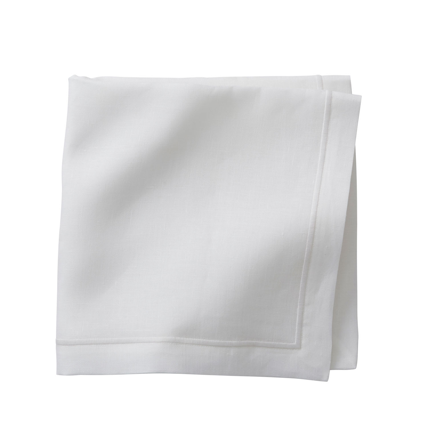 Linen With Satin Napkins - White