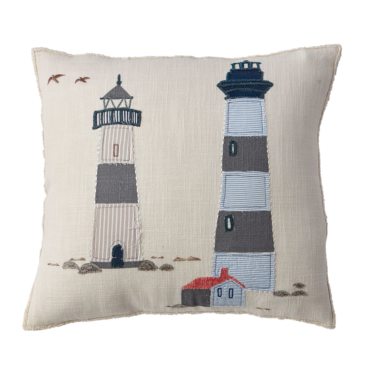 Lighthouse Summer Coastal Pillow Cover
