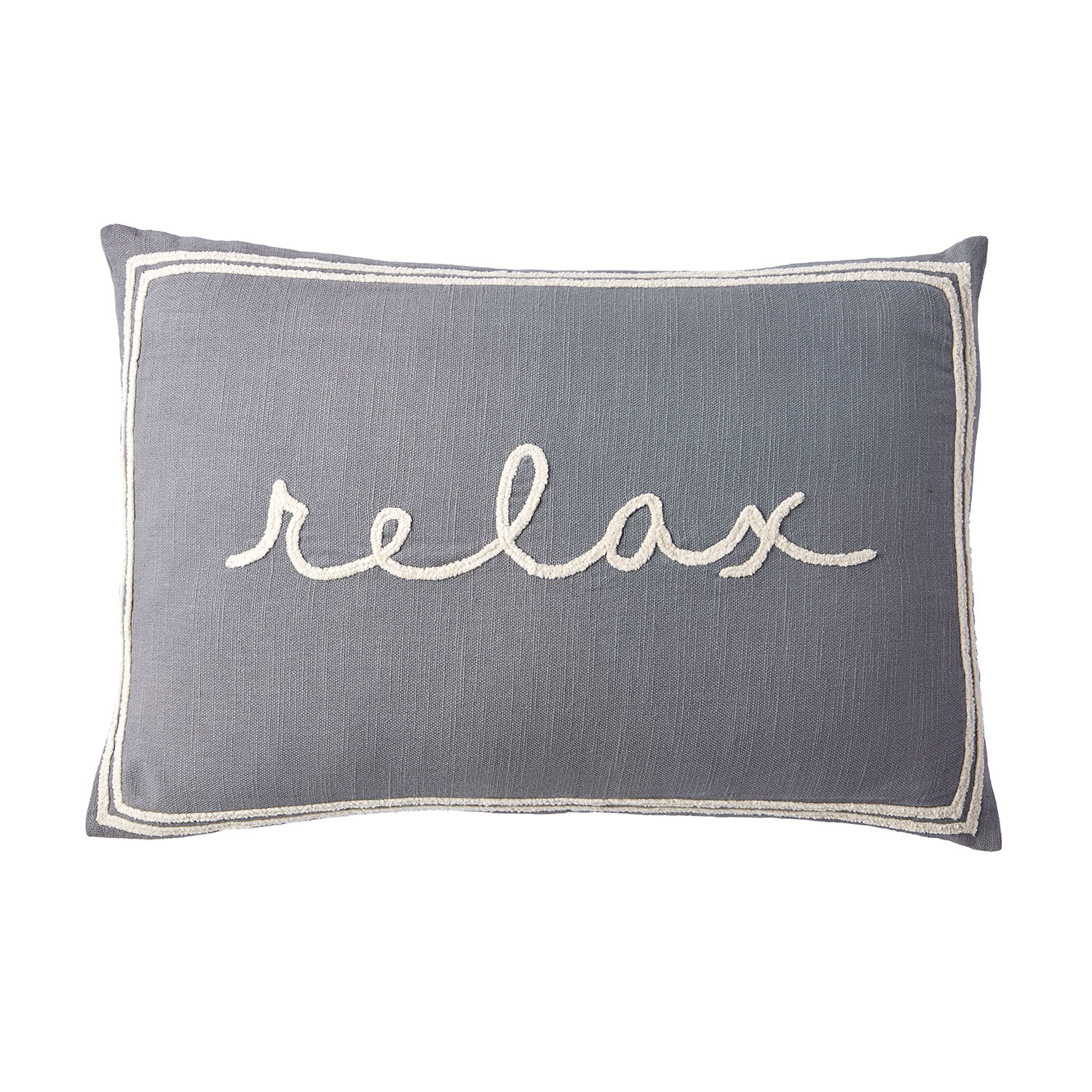 Relax Summer Coastal Pillow Cover - Gray
