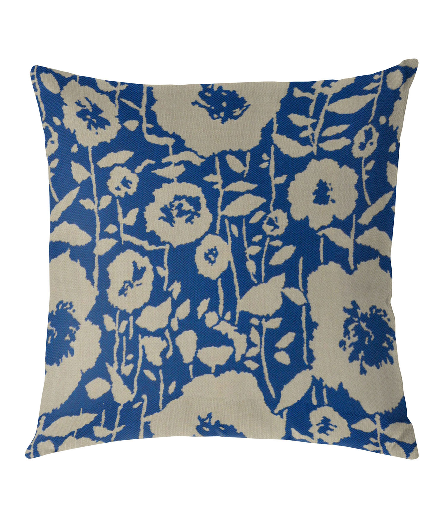 Sunbrella® Outdoor Floral Toss Pillows - Floral Blue