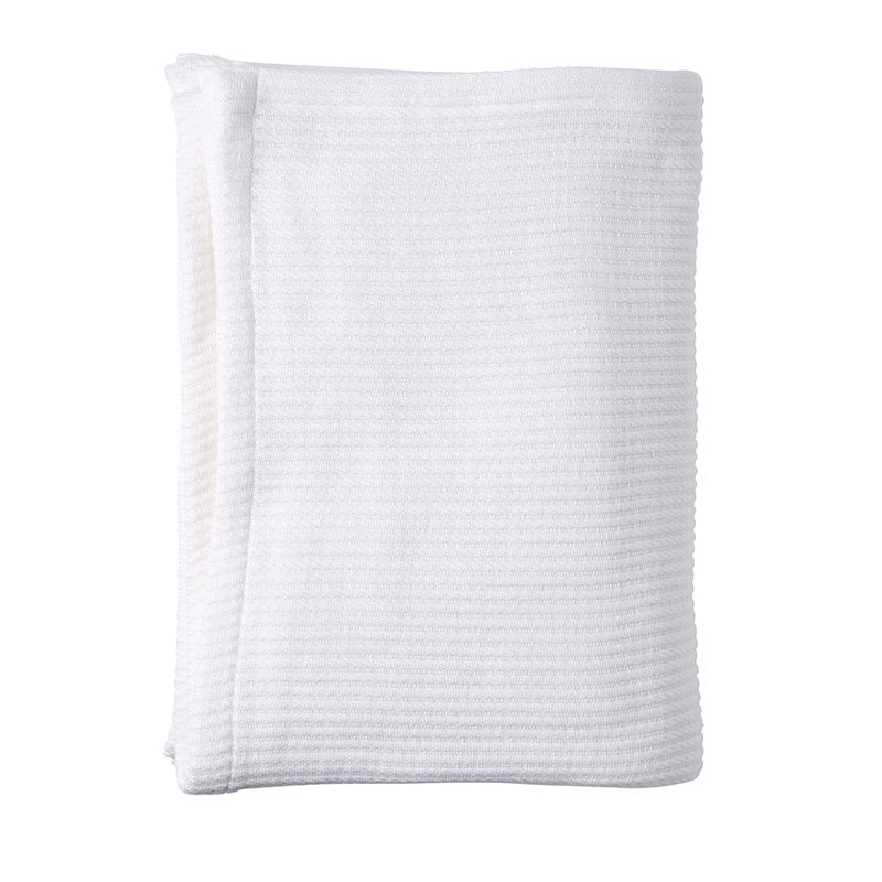 Cable Knit Micro Cotton® Blanket - White
