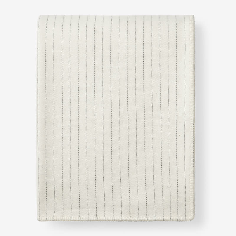 Pinstripe Merino Wool Blanket
