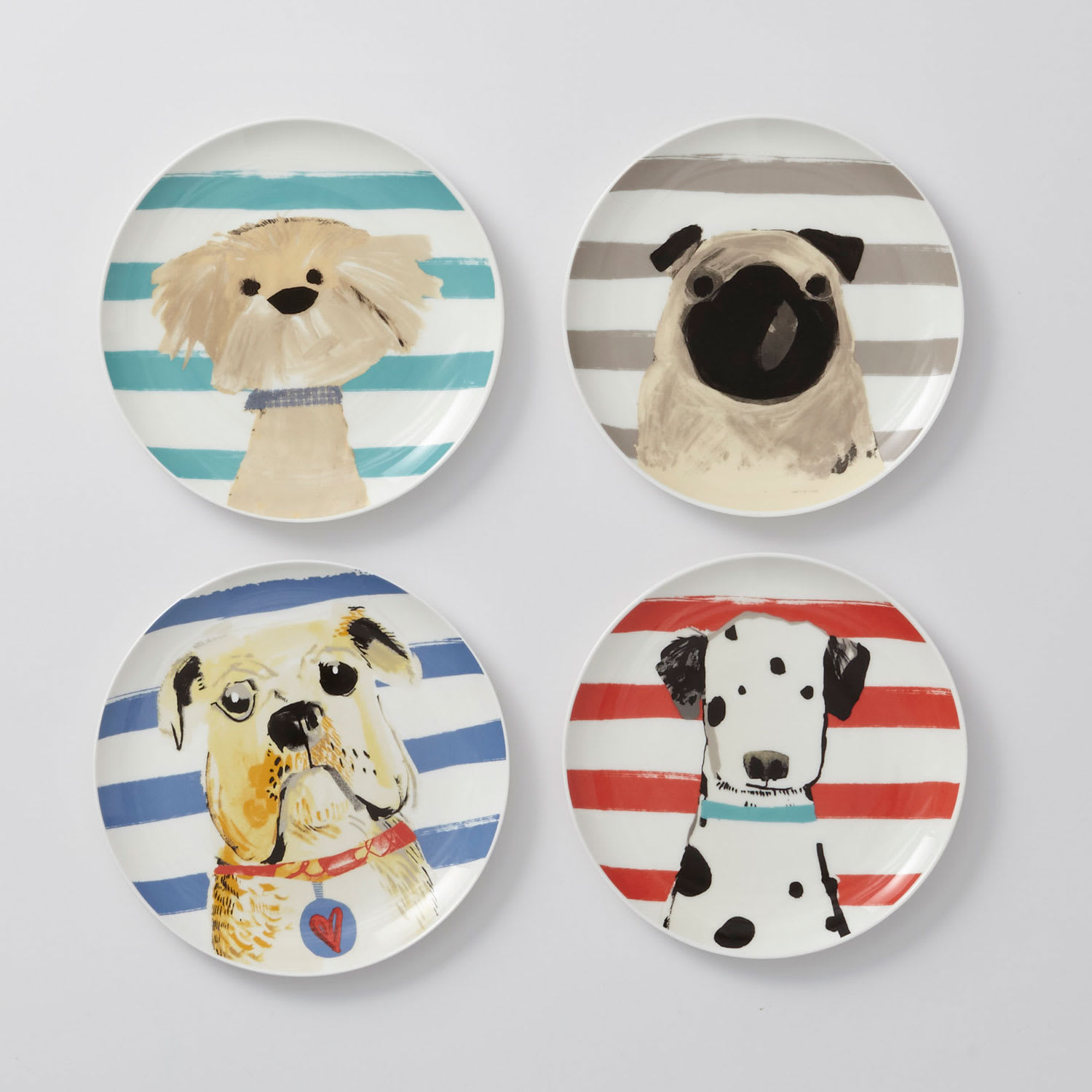 Puppy Love Salad Plate, Set of 4