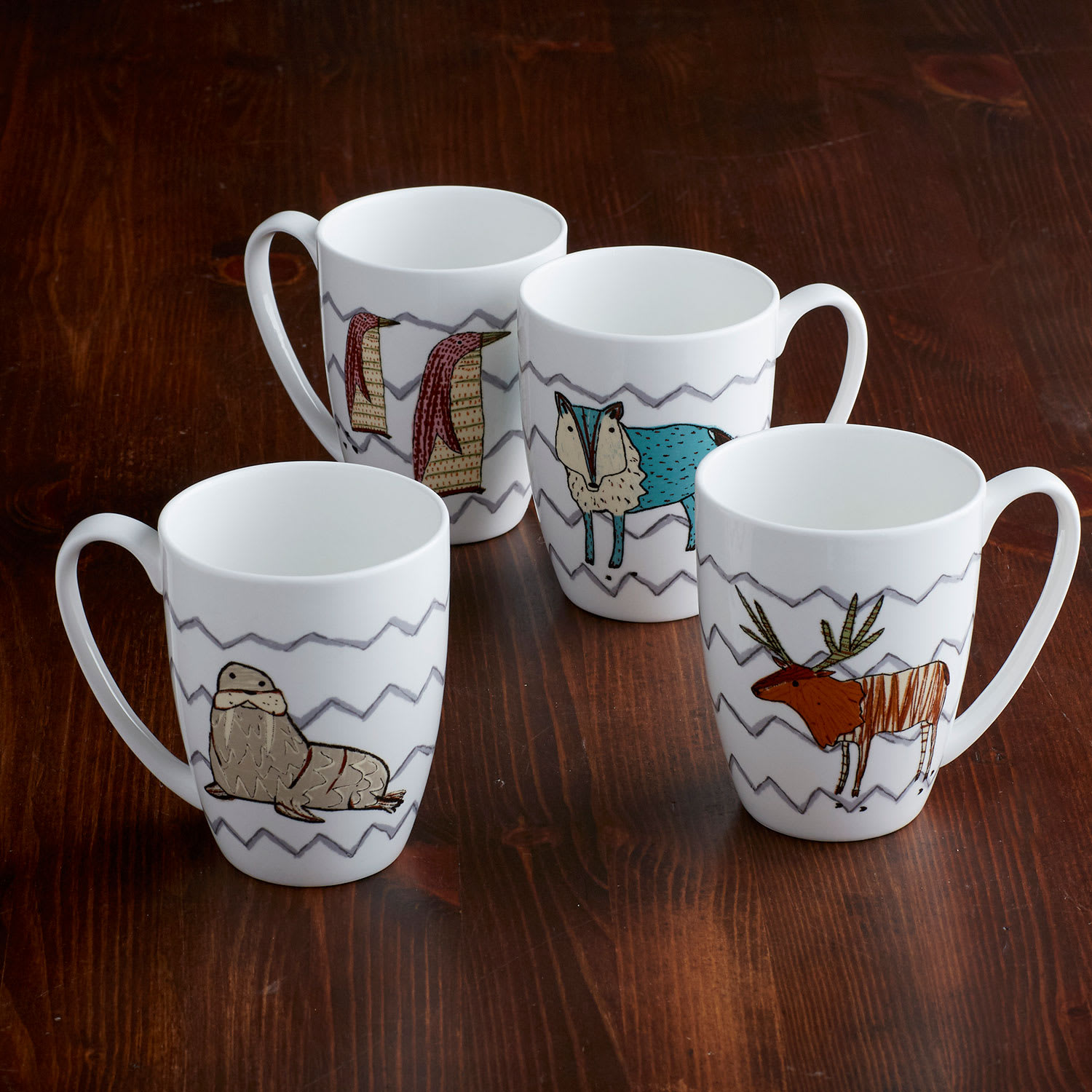 Fantasy Forest Mugs, Set of 4