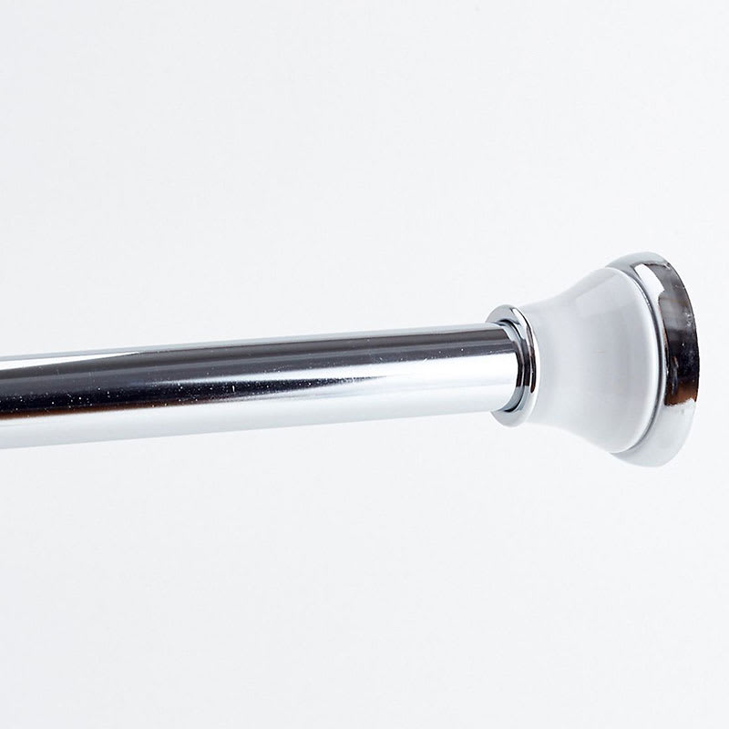 Regal Decorative Metal Adjustable Shower Rod - Chrome/White