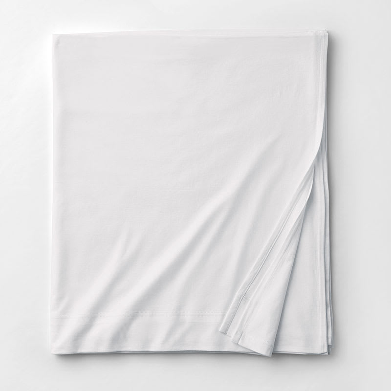 Company Cotton™ Organic Cotton Jersey Flat Sheet - White