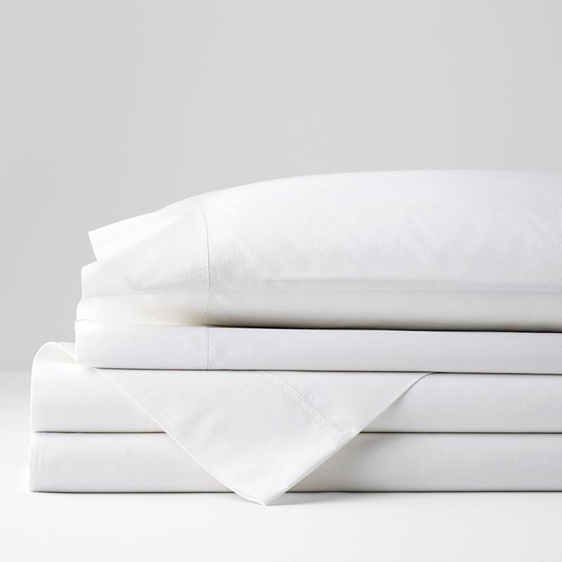 Company Essentials Cotton Percale Sheet Set - White