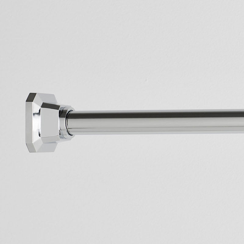 Santa Maria Decorative Metal Adjustable Shower Rod - Chrome