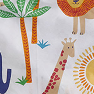 Company Kids™ Jungle Animals Organic Cotton Percale Duvet Cover - Multi
