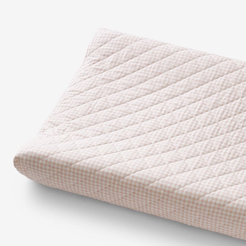 Ditsy Gingham Quilted Changing Pad Cover The Company Store