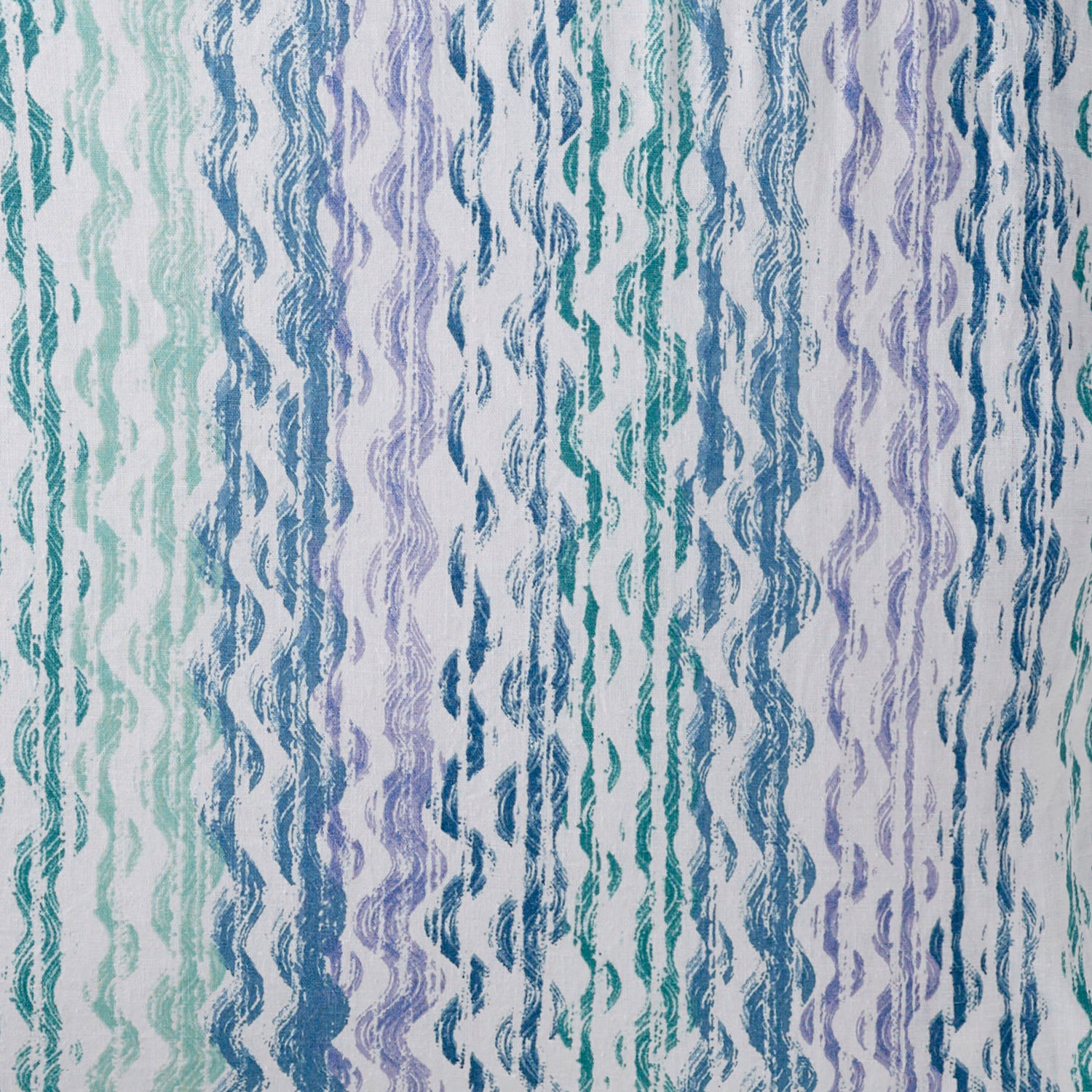 Ashby Stripe Linen Cotton Flat Sheet - Blue Stripe