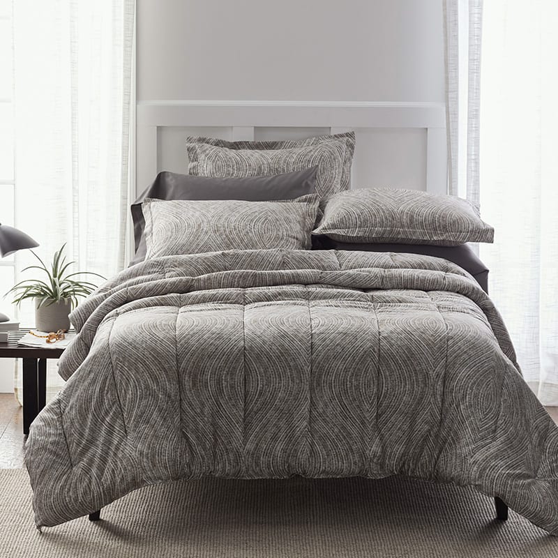 Contemporary EarthTone Sateen Comforter