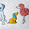 Dog Talk Handcrafted Cotton Quilt - Multi