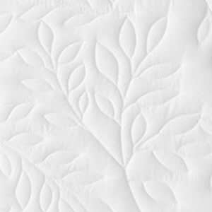 Mini Leaf Cotton Quilted Sham - White