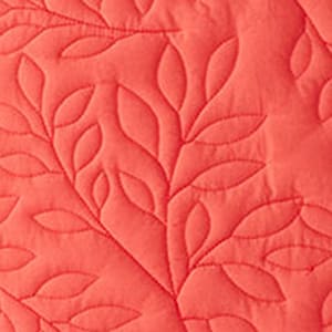 Mini Leaf Cotton Quilted Sham - Apple Red