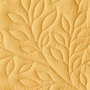 Mini Leaf Cotton Quilted Sham - Sun Yellow