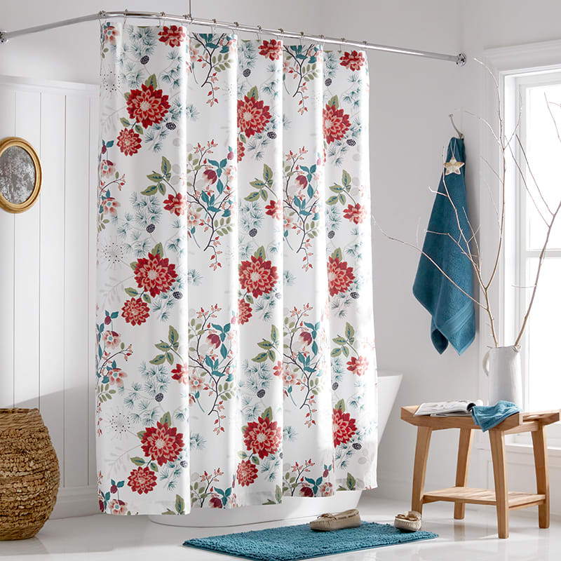 Legends Luxury Poinsettia Shower Curtain The Company
