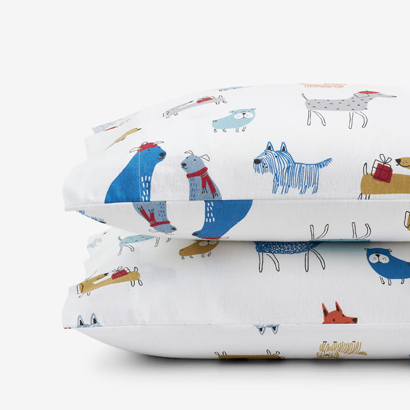 Paw Print Flannel Pillowcases
