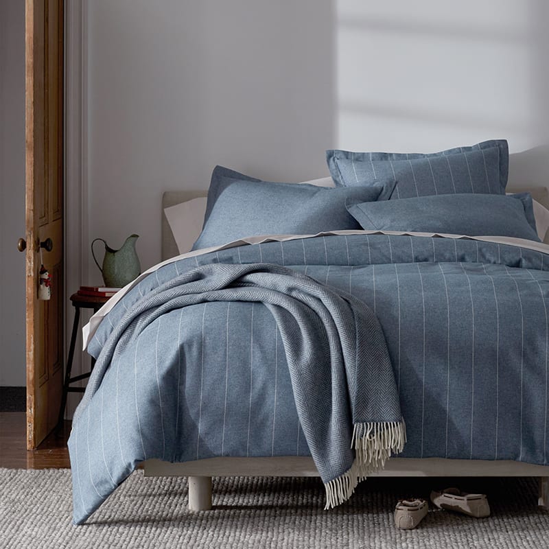 Legends Hotel Yarn Dyed Flannel Duvet Cover The Company Store