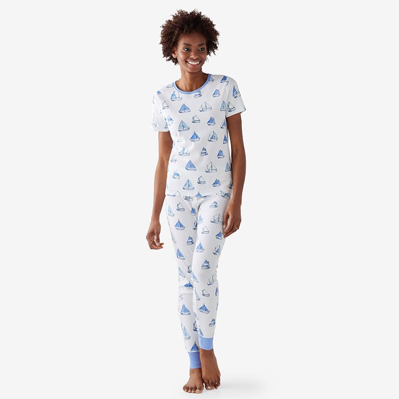 Womens Short-Sleeve Pajama Set