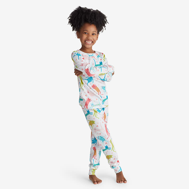 Organic Kids' Snug-Fit Print Pajamas Set | The Company Store