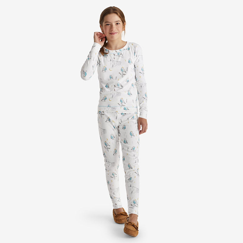 Mother Daughter Cozy Sleepwear Kids Pajama Set Birds The