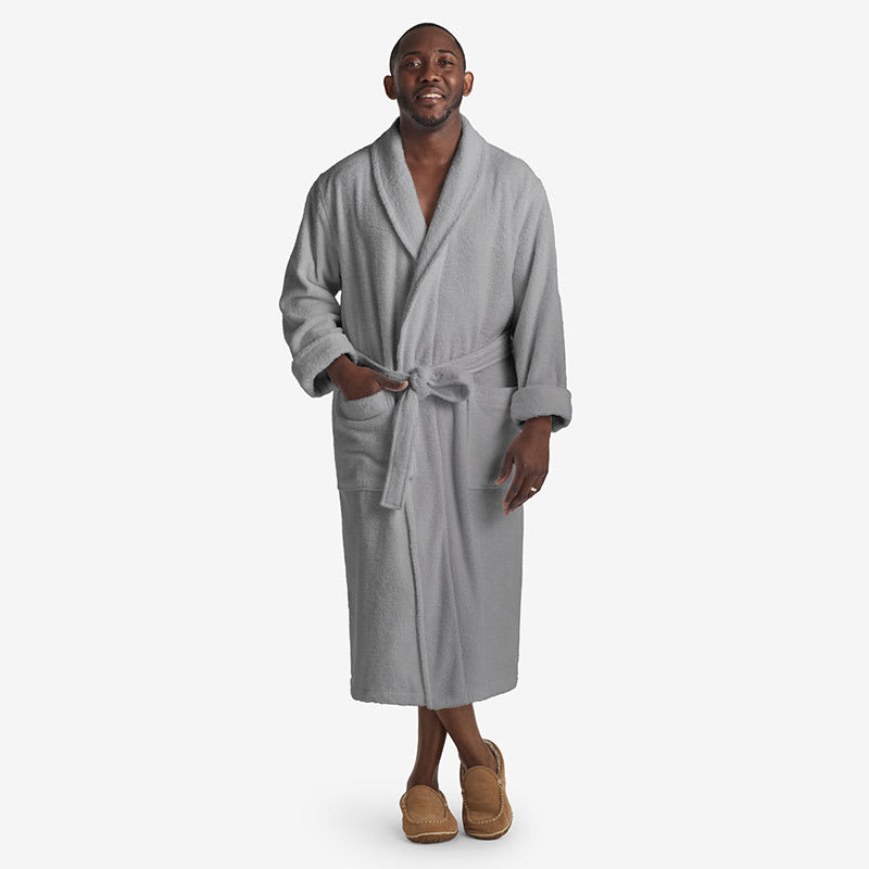 Company Cotton™ Men's Spa-Style Long Robe | The Company Store