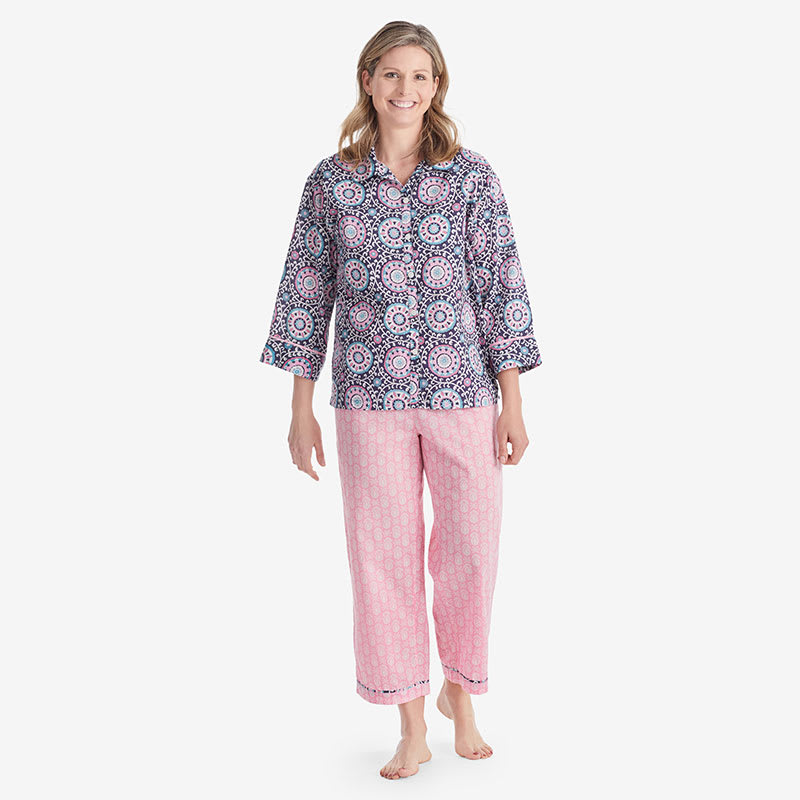 Lightweight Cotton Voile Printed Pajamas The Company Store