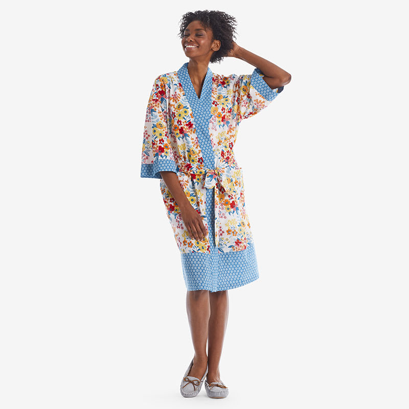 Lightweight Cotton Voile Kimono Robe