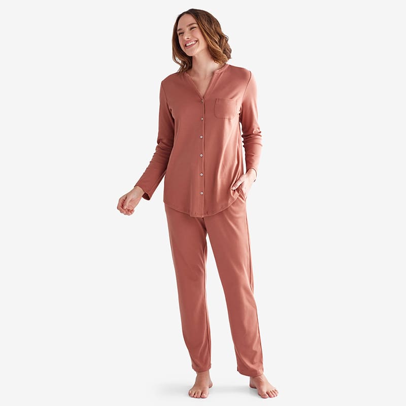 Women's Pima Cotton ButtonDown Pajama Set The Company Store