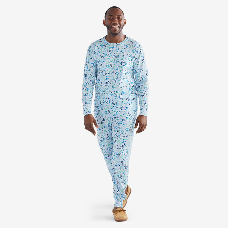 Organic Men's Snug-Fit Print Pajamas Set