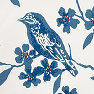 Printed Cotton Placemat, Set Of 4 - Bluebird