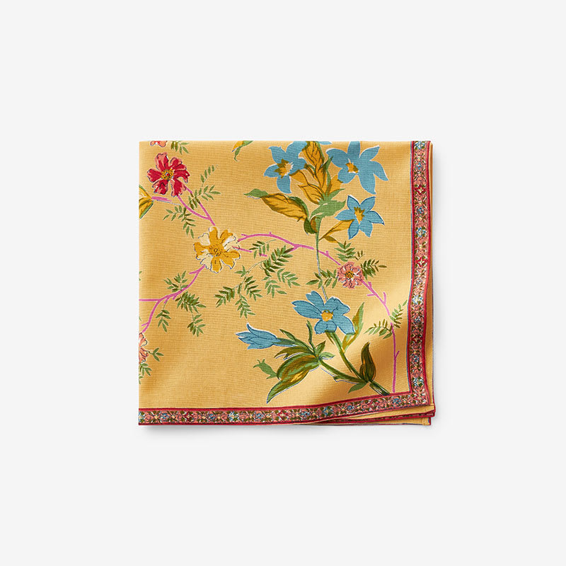 Summer Garden Floral Print Cotton Napkins