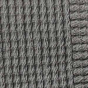 Large Basketweave Blanket - Graphite