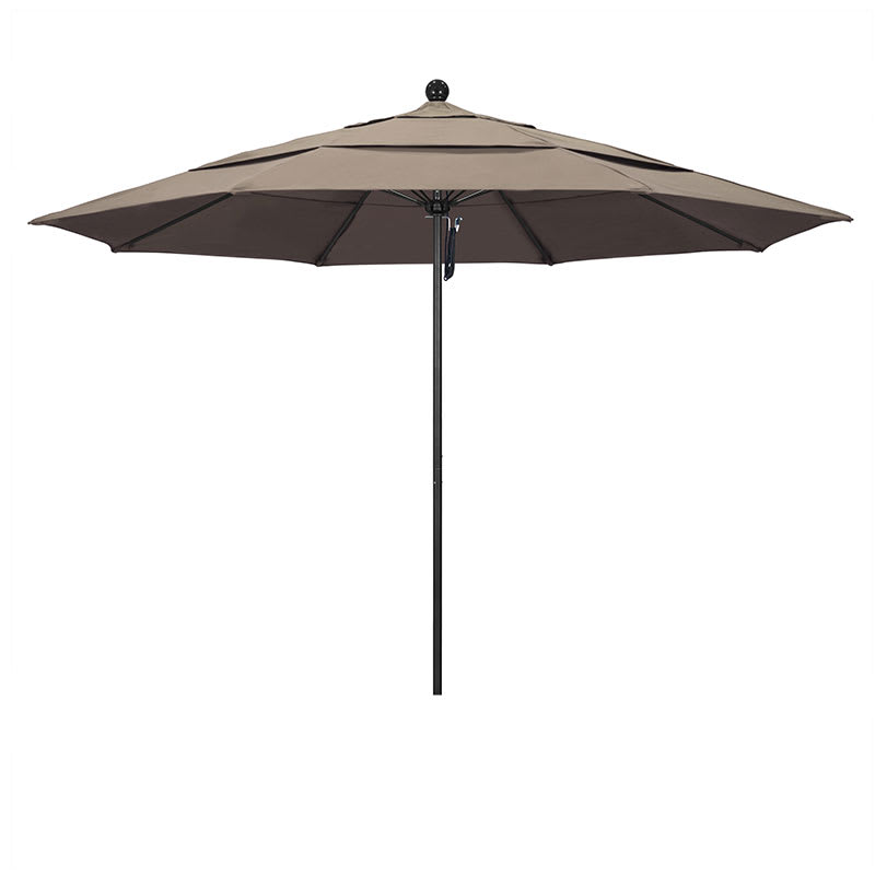 Commercial Grade Umbrella with Manual Lift - Bronze or Black Finish