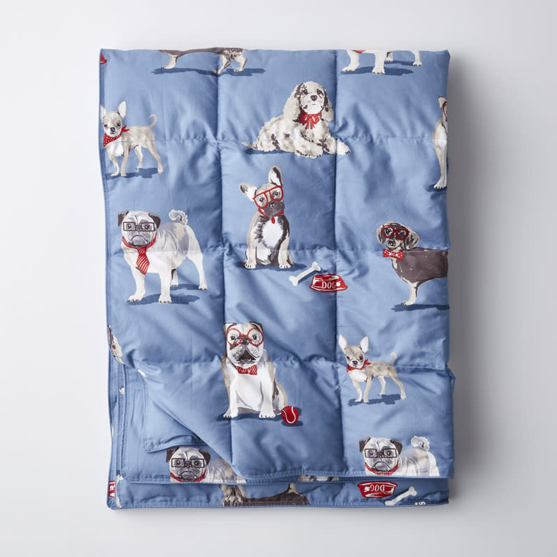 Blanket with dog discount print