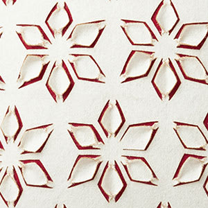 Legends Hotel™ Felt Laser-Cut Snowflake Pillow Cover - Red