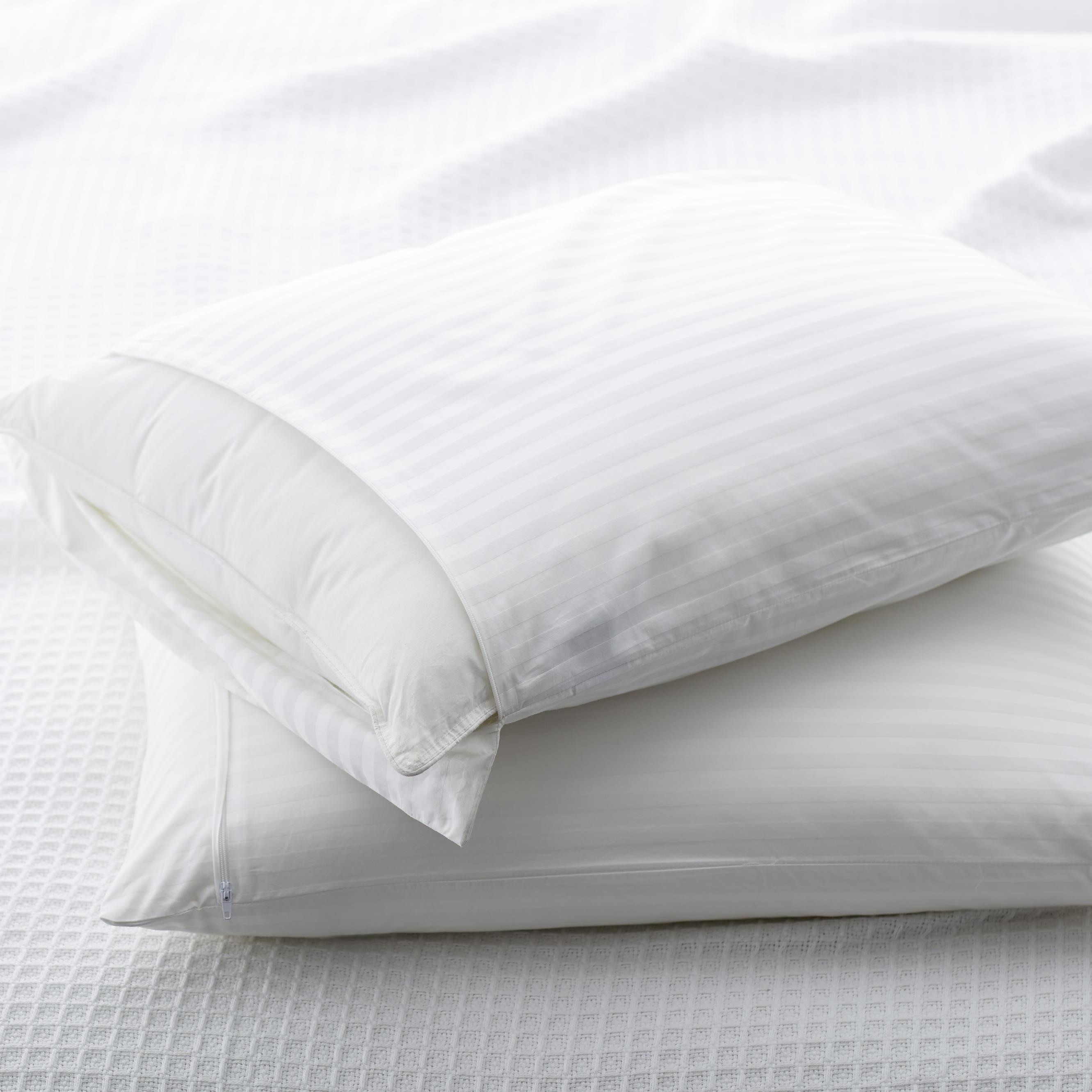 Tonal Striped Cotton Sateen Pillow Protector The Company Store