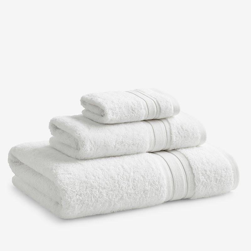 2 hand 2 Face Towel Set Ivory 100% Turkish Long Staple Cotton 800 GSM 2 Bath 